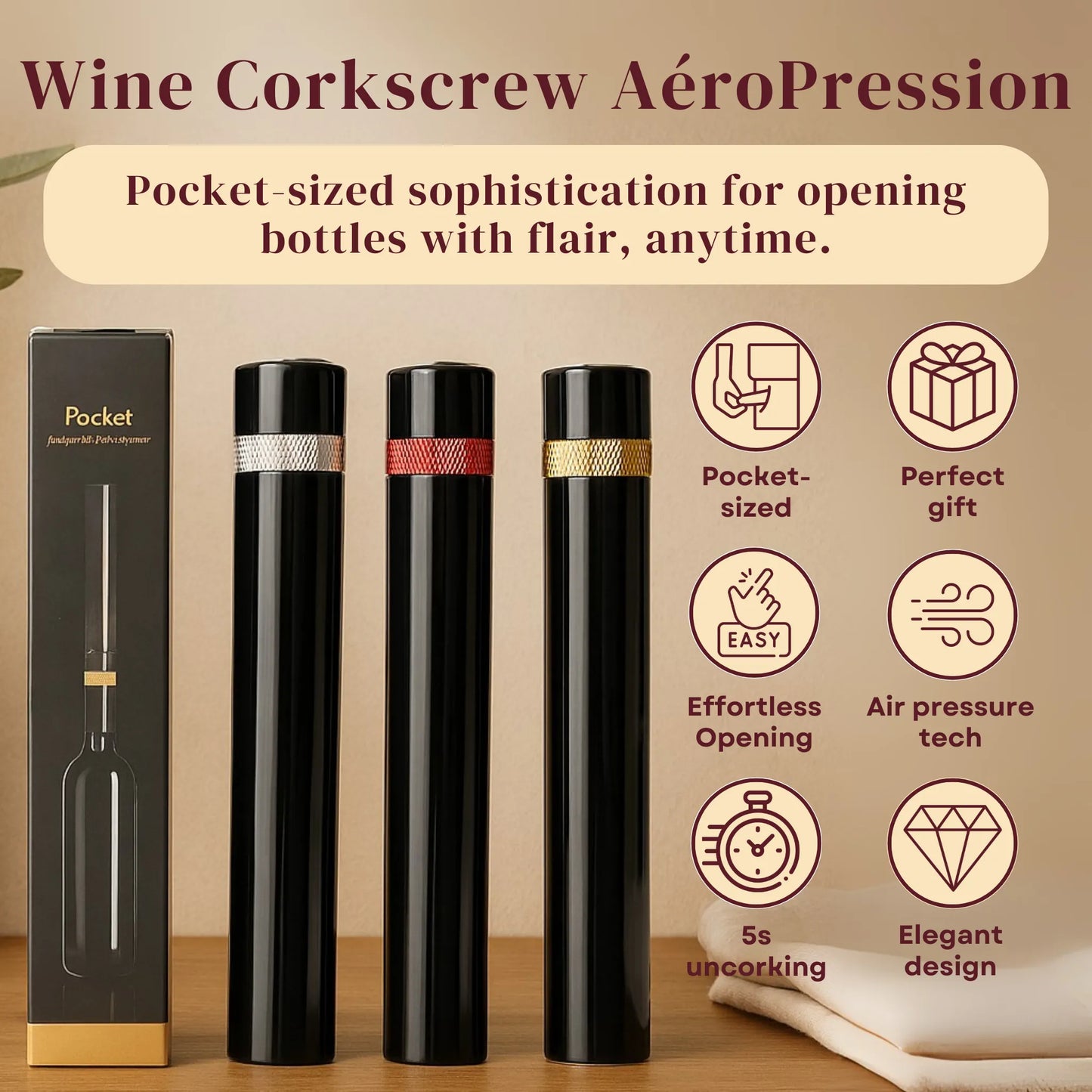 Wine Corkscrew AéroPump™